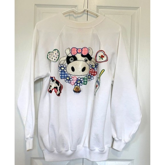 Vintage 90s Custom Made Elsie the Cow Real Working Cow Bell XL Rhinestones USA - Picture 1 of 7